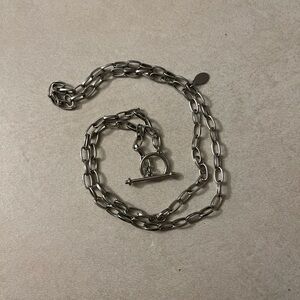 Express Chunky Silver Chain Necklace